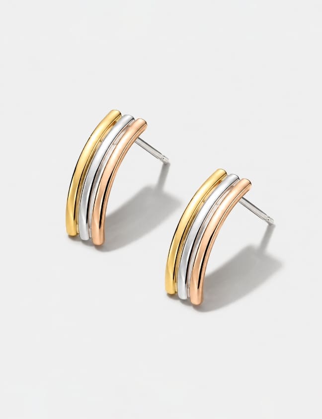 Platinum 900, K18 Yellow Gold, K18 Pink Gold, Zigane Earrings
