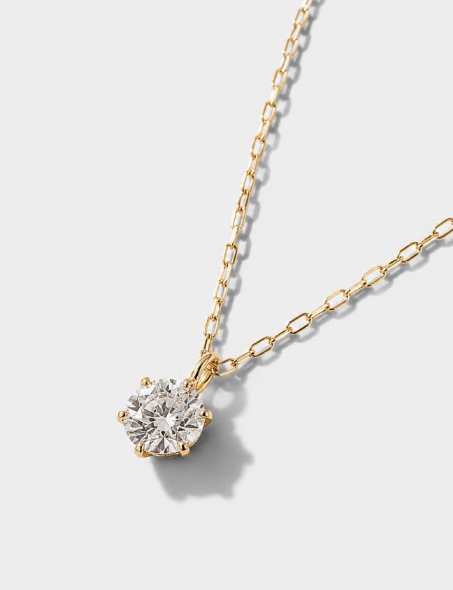 18k Yellow Gold Diamond Necklace