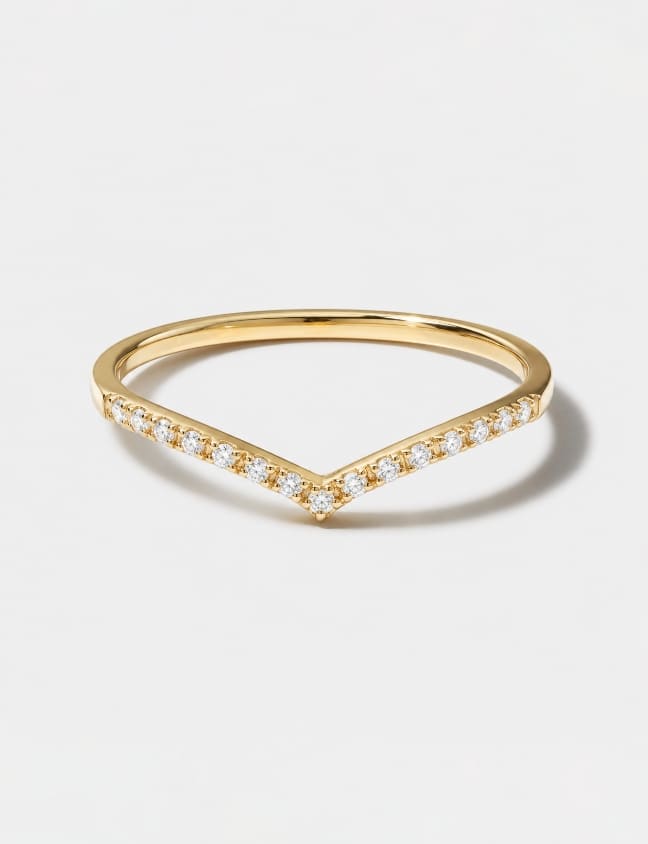 K18 yellow gold diamond ring