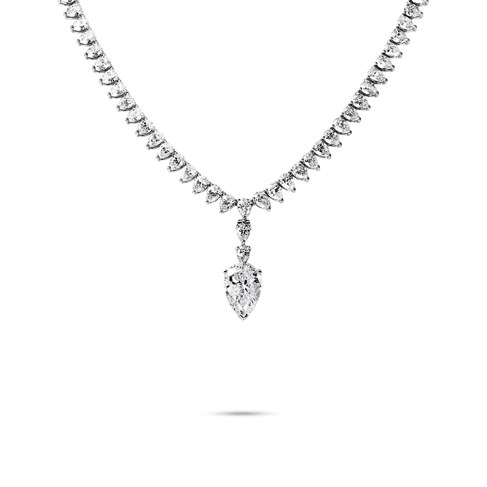 K18WG 白金钻石其他项链