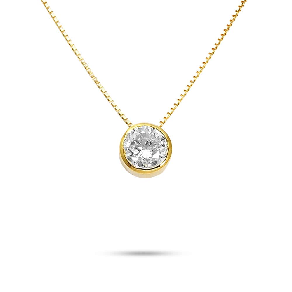 K18YG 黄金钻石其他项链 L 单颗钻石