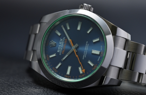 Close-up of the watch