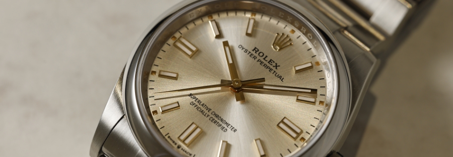 Close-up of the watch