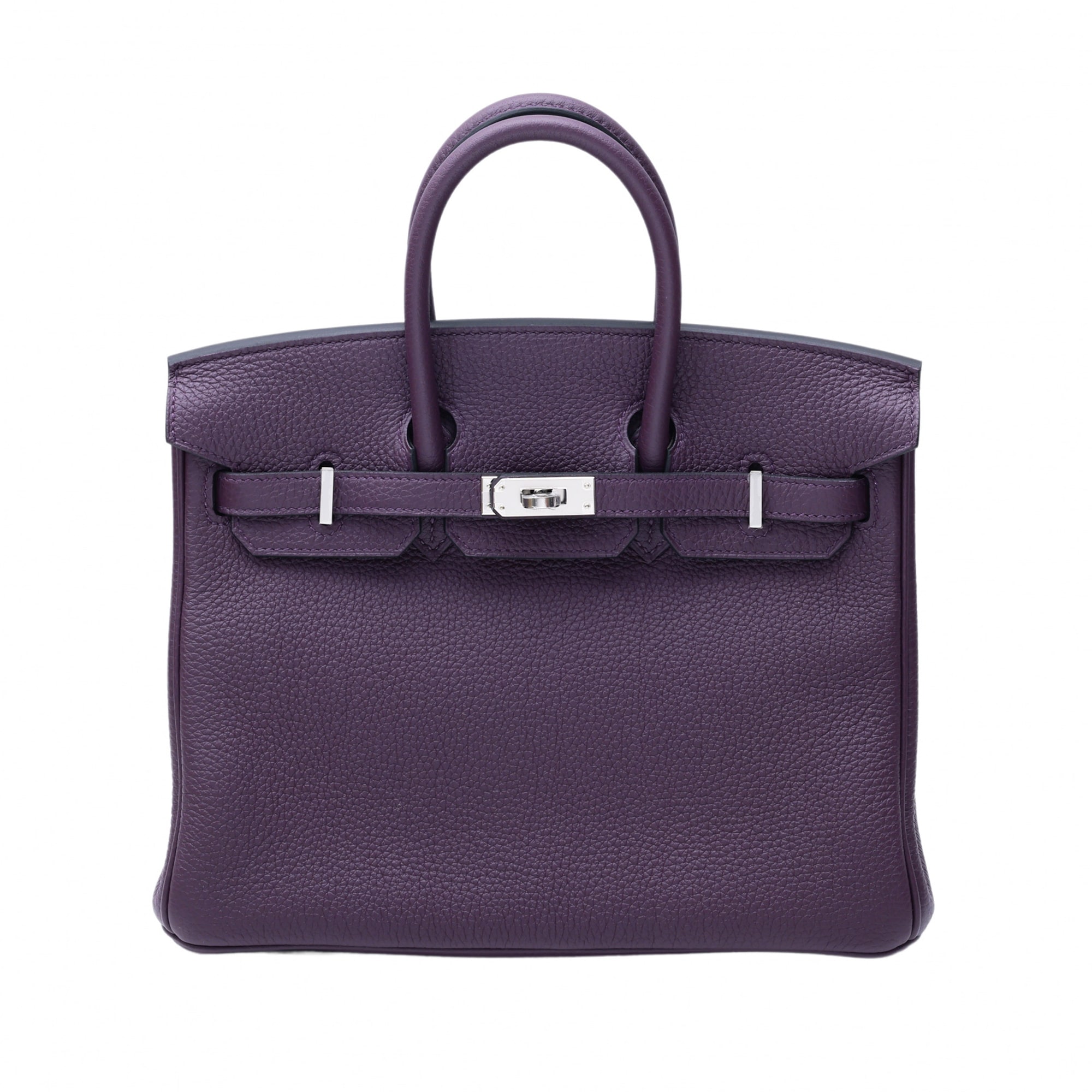 Hermes HERMES Birkin 25 Togo Cassis Silver Hardware U Stamp Unused Bag Women's