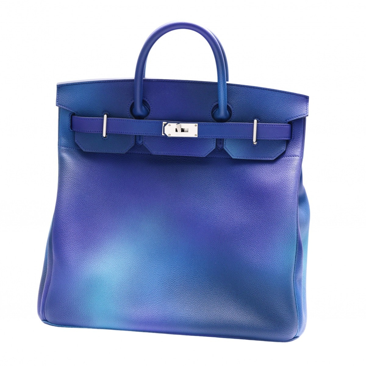 Hermes Haute Couture 40 Togo Cosmos Blue Nuit x Violet Gradient Silver Hardware Y Stamp Unused Bag Men's