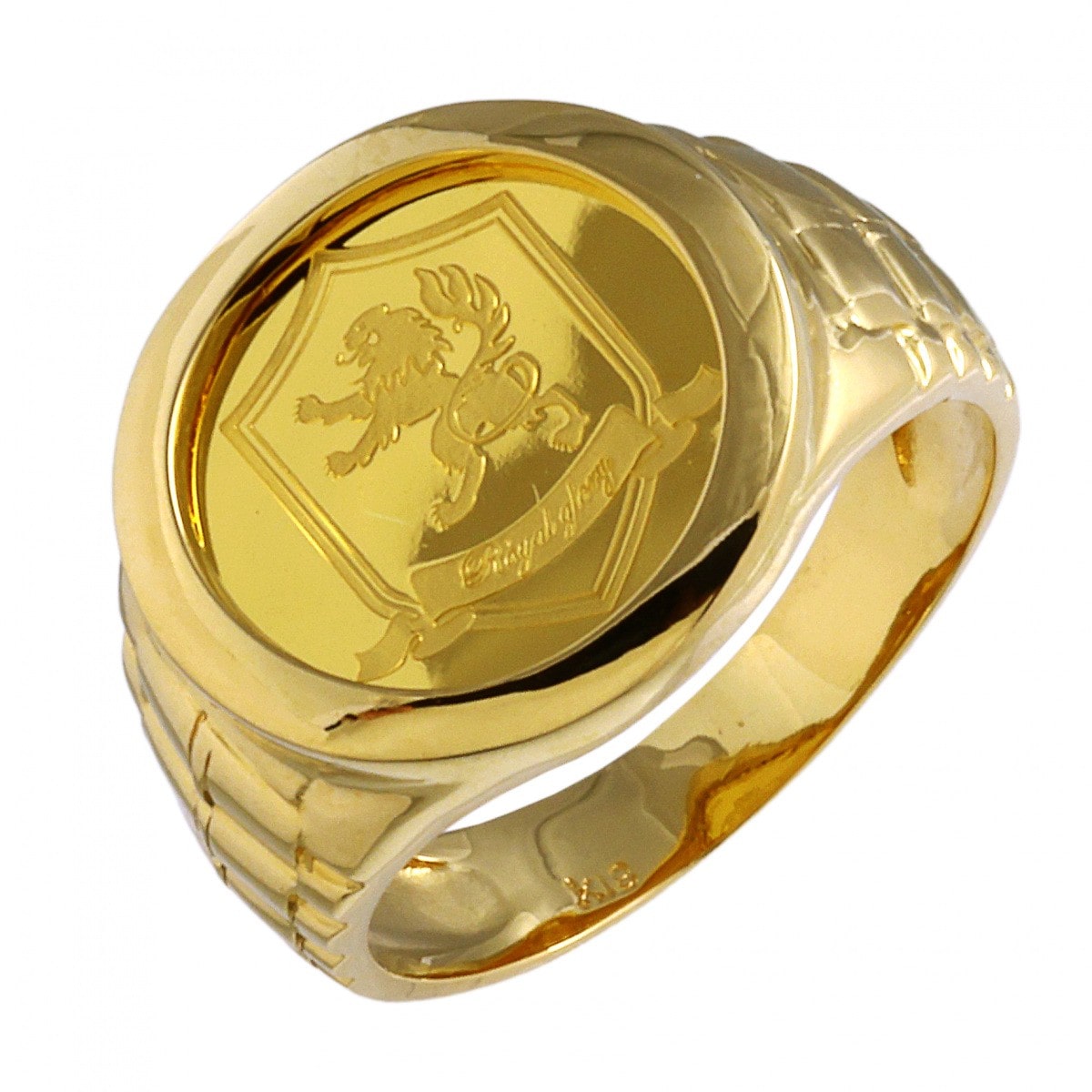 K24YG Yellow Gold K18YG Coin Ring