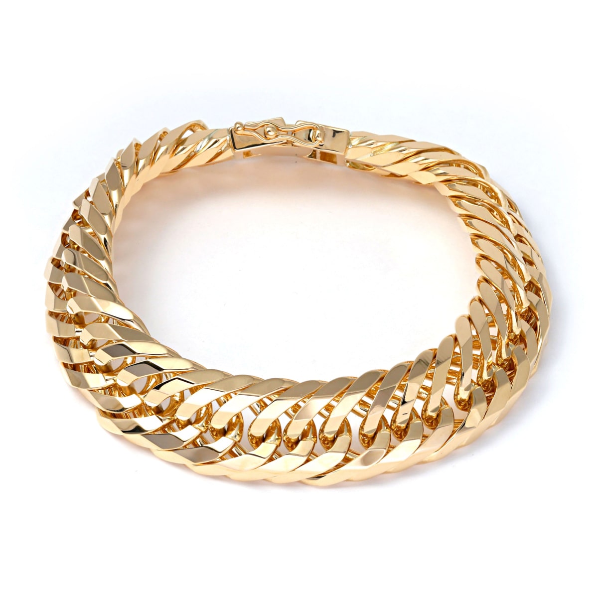 K18YG Yellow Gold Kihei Bracelet Triple 12-sided Approx. 21cm Approx. 107.35g Kihei