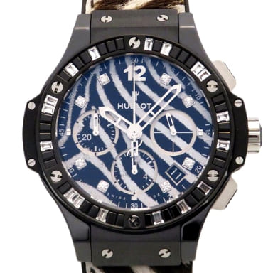 Hublot Big Bang Zebra Black Bezel Baguette Diamond Limited Edition of 250 pieces worldwide 341.CV.7517.VR.1975