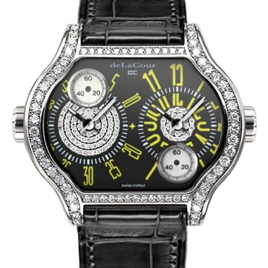 Cuervo y Sobrinos Prominente Dual Time 1124-1AAG-SP