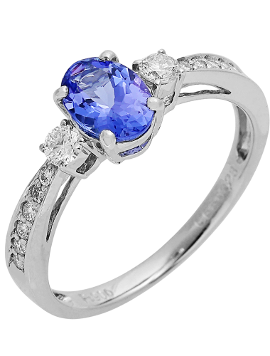 PT900 Tanzanite Diamond OTHER Ring