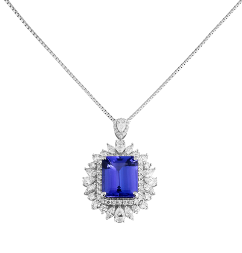 PT850 PT900 Tanzanite Diamond OTHER Necklace