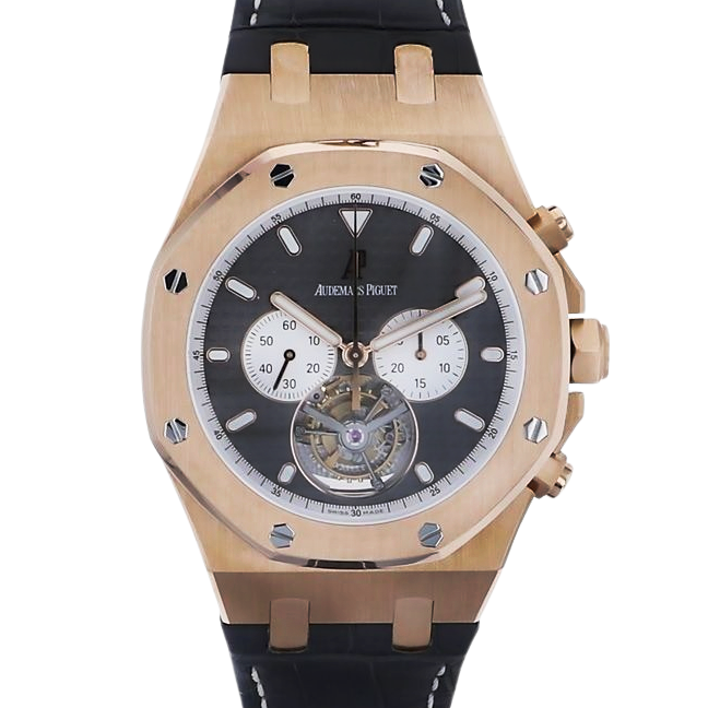 오데마 피게 AUDEMARS PIGUET 로얄 오크 투르비옹 크로노그래프 25977OR.OO.D005CR.01