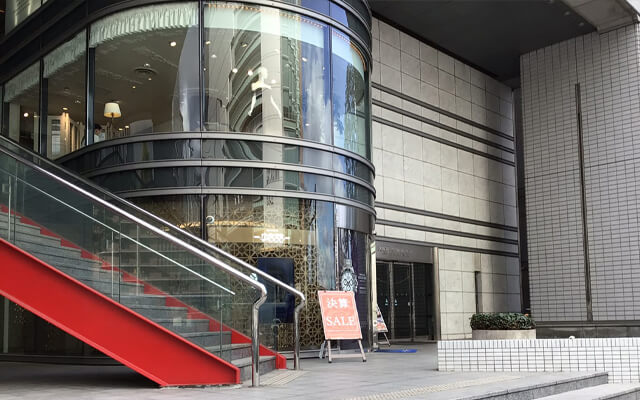 If you turn left, you will find our shop on the 1st floor.