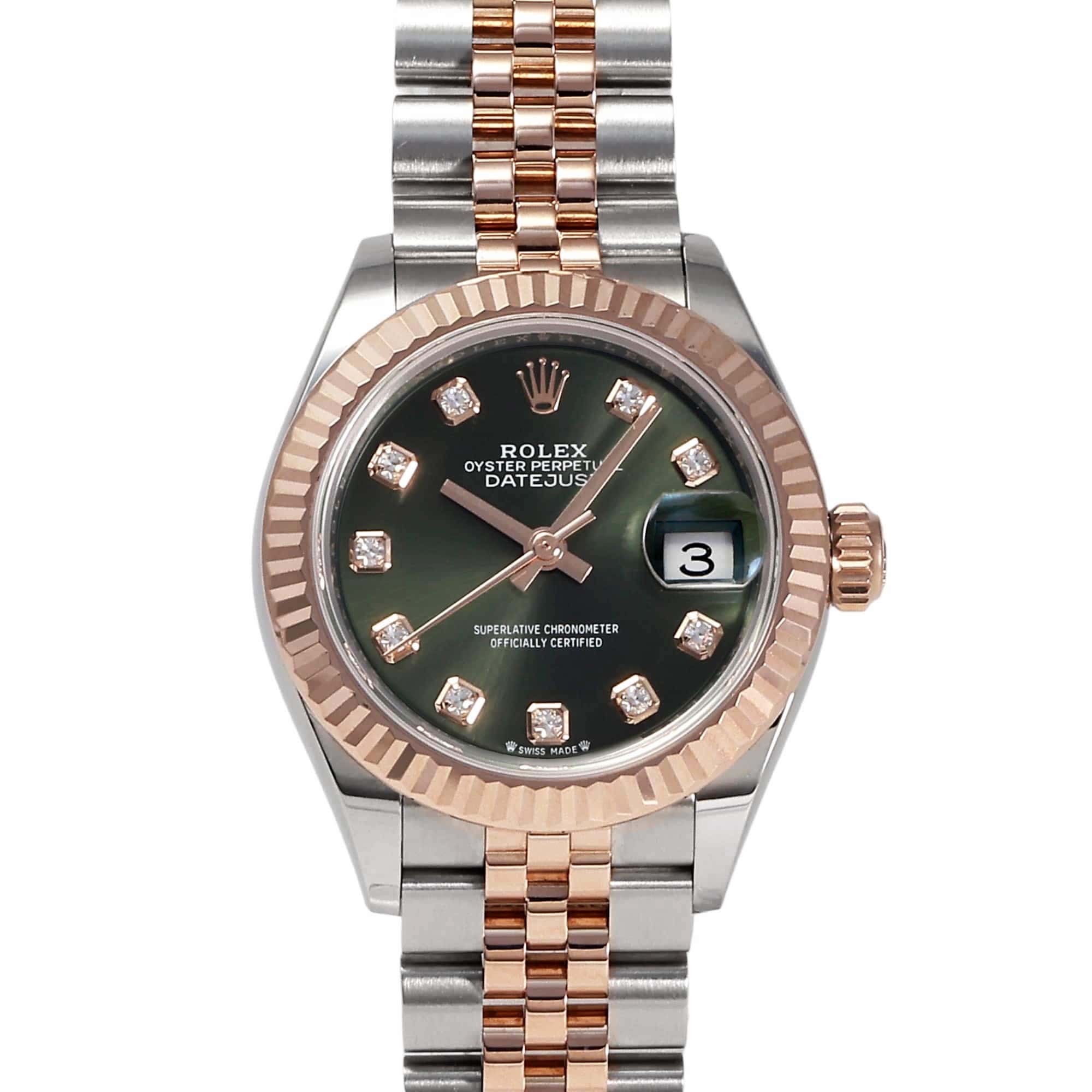 Rolex Datejust 28 279171G 橄欖綠錶盤二手手錶女士