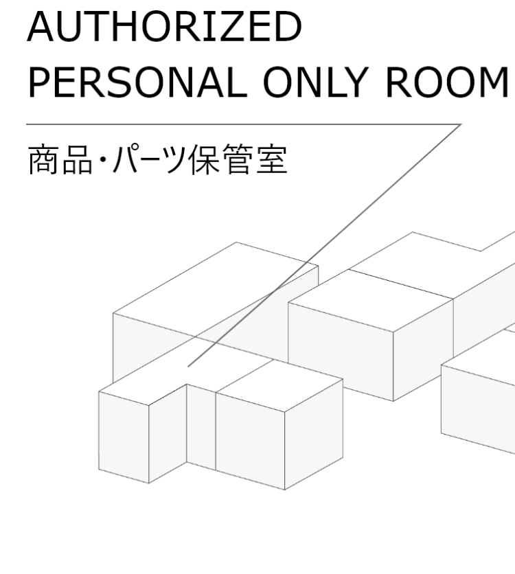 商品・パーツ保管室